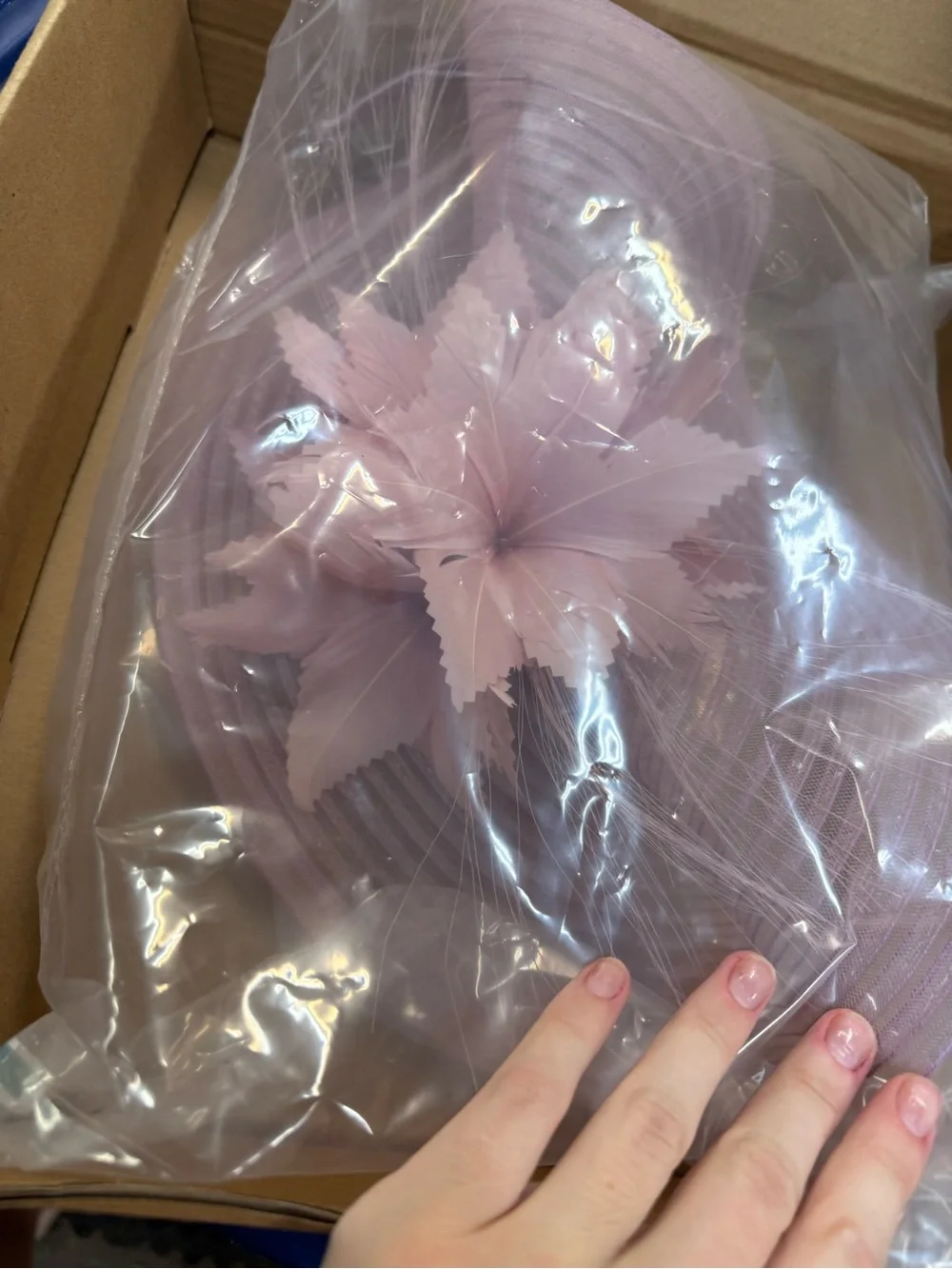 Women's Pink Derby Fascinator Flower Accent Headband